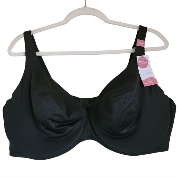 NEW cacique unlined full coverage bra intuition collection black size 46DDD - Picture 1 of 5